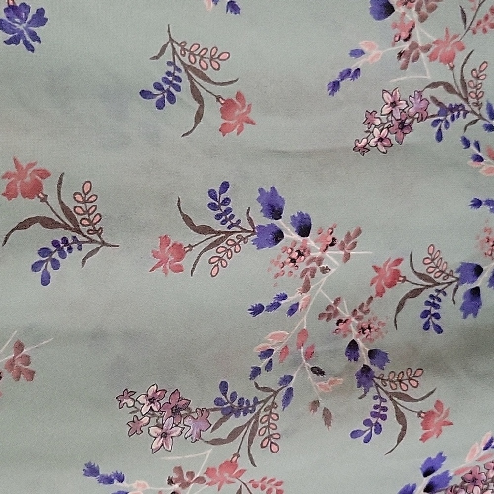 Arizona Jean Company Green Bell Sleeve Sheer Floral Blouse - Picture 4 of 8